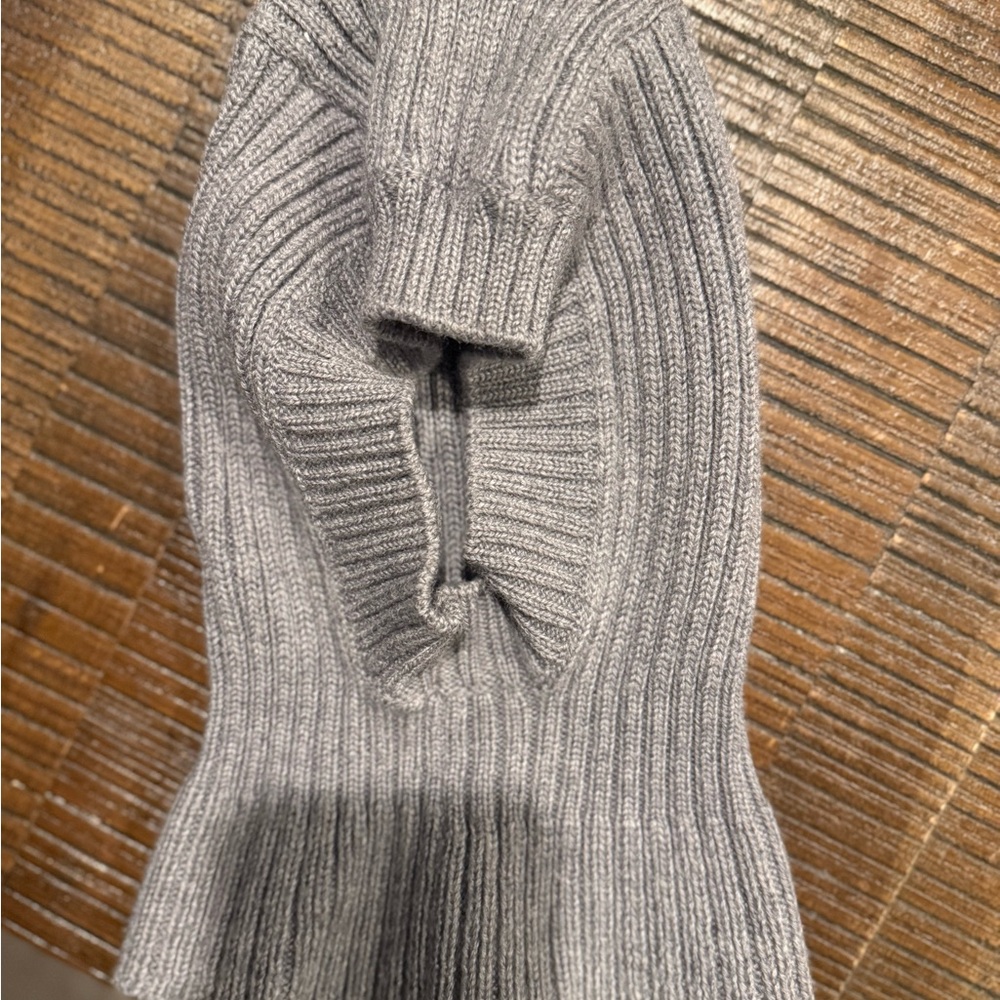 Catya Children's Ribbed Knit Balaclava Hat in Gray-size 5